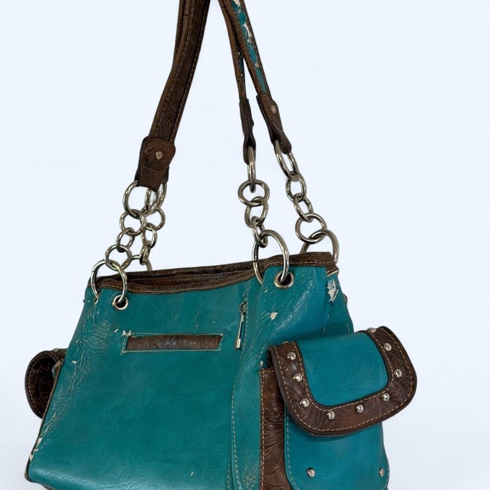 Western Embellished Montana West Handbag and Matching Purse McBling Rodeo Queen - Picture 3 of 8